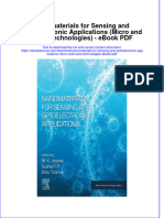 Full Download Book Nanomaterials For Sensing and Optoelectronic Applications Micro and Nano Technologies PDF