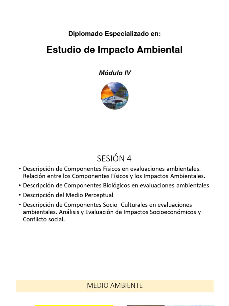 Sesión 4 Eia | PDF | Evaluación de impacto ambiental | Entorno natural