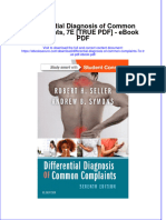 Full Download Book Differential Diagnosis of Common Complaints 7E True PDF