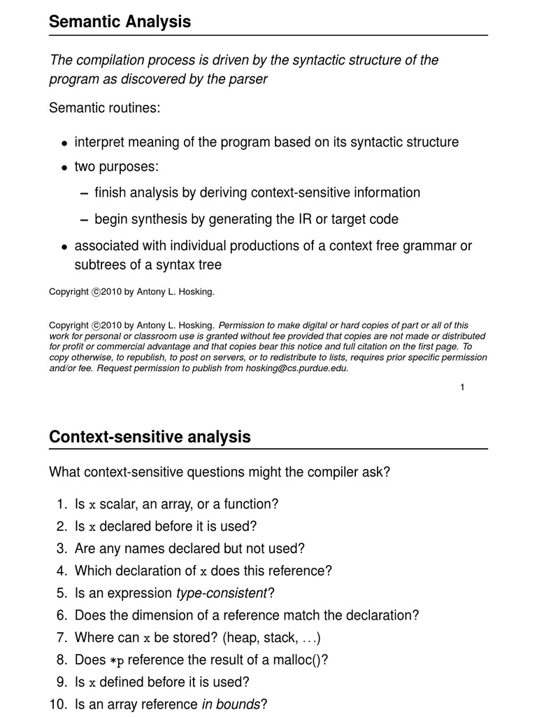 04 Semantics | PDF | Scope (Computer Science) | Method (Computer ...