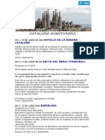 Programas de Viaje Cataluña Aventurero - Ies Villa de Sotillo - Junio 2.024 - 10junio - 14junio