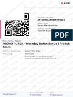 (Venue Ticket) PROMO PUASA - Weekday Dufan Bonus 1 Produk Sosro - Dunia Fantasi Regular - V29740-602DD70-654
