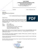 Undangan Pelatihan Asesor Kompetensi Tenaga Kerja.