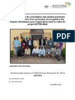 Rapport General Atelier Consultatif Sur Grca - Projet Aiccra-Mali