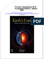 Full download book Earths Core Geophysics Of A Planets Deepest Interior Pdf pdf