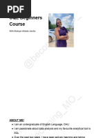 SQL Beginners Class One