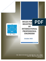 Intrenational Professional Engineer Rules - October 2023
