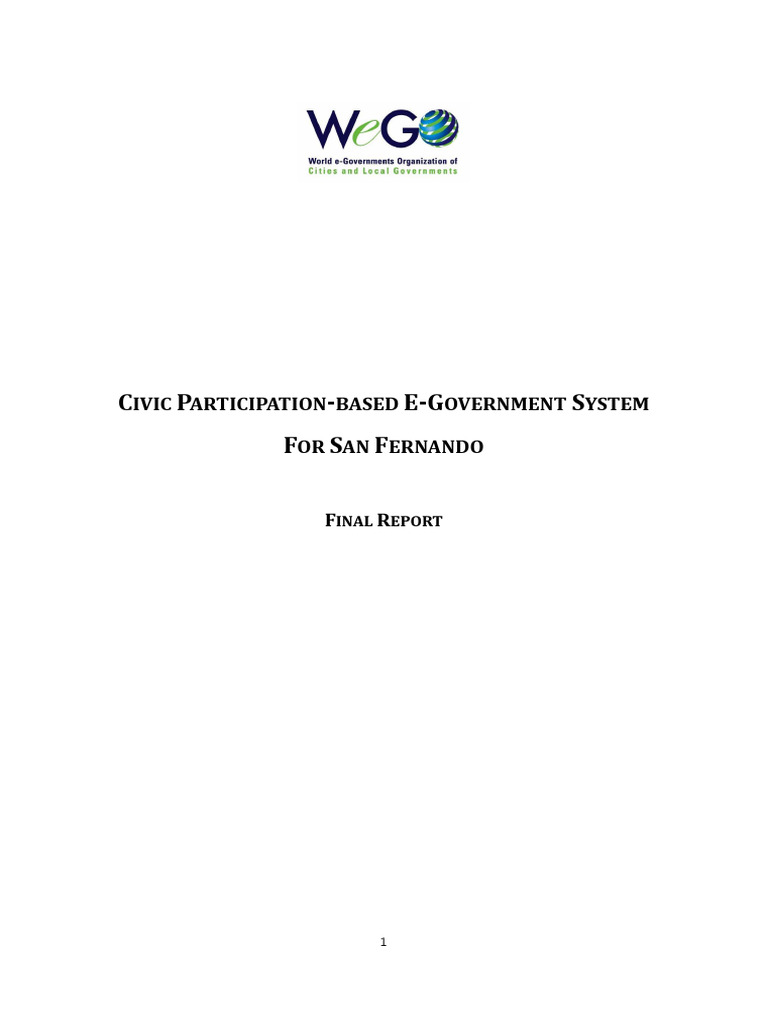 San Fernando Final Report | PDF | E Government | Interoperability
