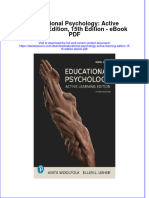 Full Download Book Educational Psychology Active Learning Edition 15Th Edition PDF