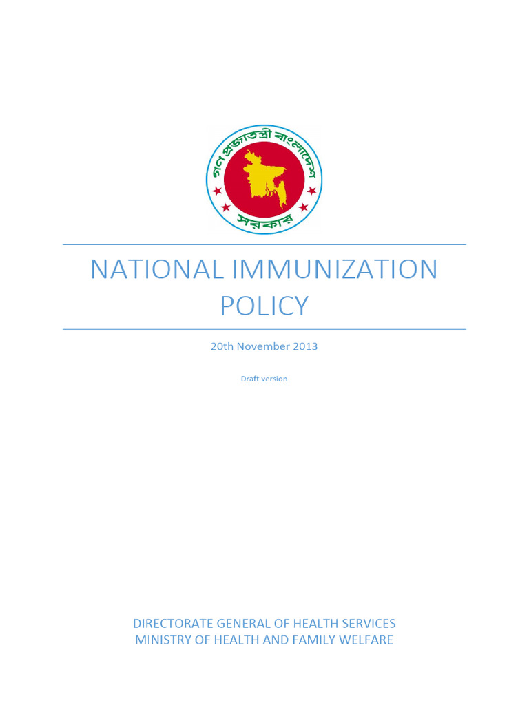 Bangladesh National Immunization Policy | PDF | Vaccines | Vaccination