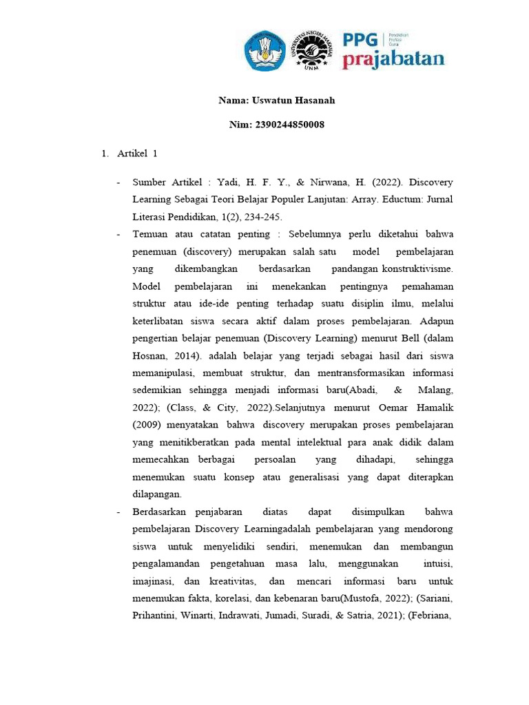 Referensi Buku Discovery Learning Pdf