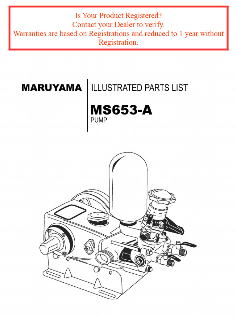 MS653-A Product Registration Guide | PDF | Piston | Valve