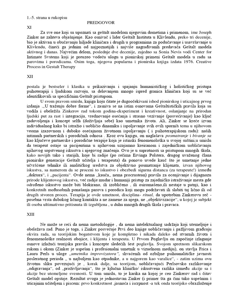U Potrazi Za Dobrom Formom Joseph Zinker 1 | PDF