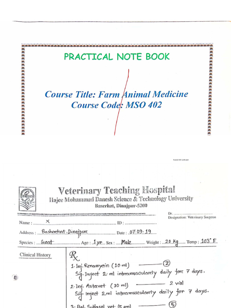 Farm Animal Medicine (4-1) Prescription | PDF