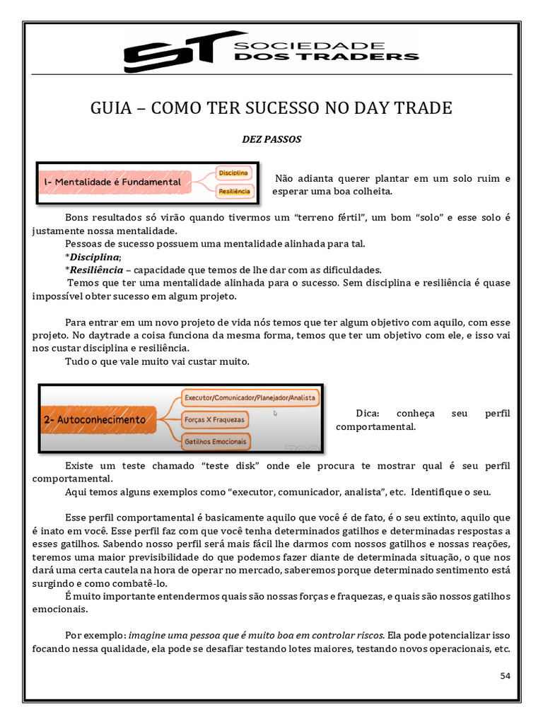 10 Passos para Sucesso no Day Trade | PDF | Mercado (economia) | Dinheiro