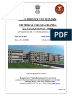MBBS PROSPECTUS 2023-2024: Esic Medical College & Hospital K.K. NAGAR, CHENNAI - 600 078