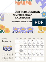 Kalender Perkuliahan Genap 2023