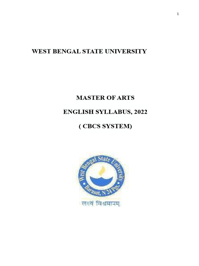 WBSU MA English Syllabus 2022 | PDF | Victorian Literature | Morphology ...