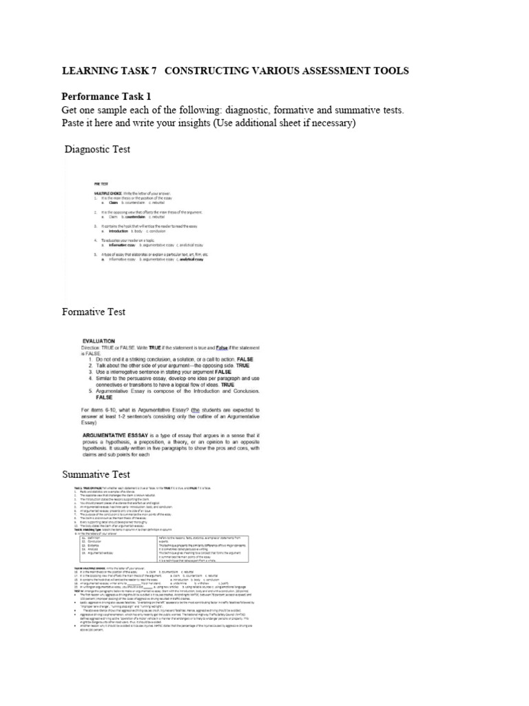 Assessment Tools for Teaching Internship | PDF | Educational Assessment ...