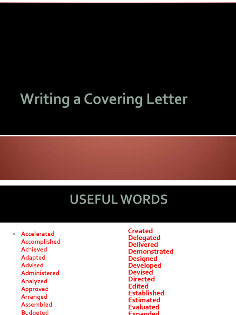 Writing A Covering Letter | PDF | Human Communication