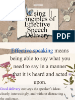 Using Principles of Effective Speech Delivery