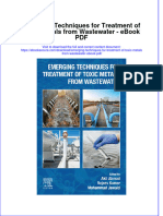 Full download book Emerging Techniques For Treatment Of Toxic Metals From Wastewater Pdf pdf
