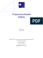 Programme Detudes ESRHU Version 22 Du 5.9.23 2