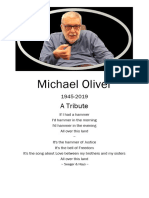 Michael Oliver Tribute 2019 Minimal Colour Version