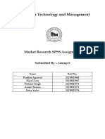 Group 6 Market Research SPSS Assignment
