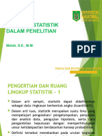 Materi 9 - Peranan Statistik Dalam Penelitian