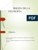 Origen de La Filosofía 4°medio