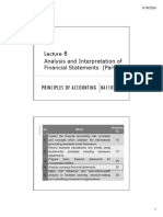 L8 - Analysis and Interpretation of Financial Statements (Part 3)