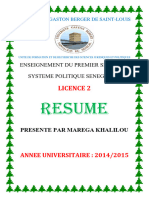 Résumé Système Politique Sénégalais-1