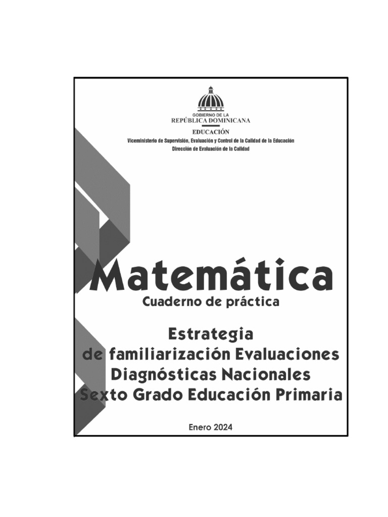 Cuadernillo de Pruebas Nacionales 2024 | PDF | Métodos y materiales de ...