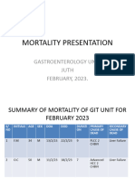 MORTALITY PRESENTATION FOR GI UNIT FEB 2023