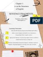 GE EL 118 - Chapter 1 - Sentence Fragments