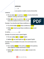 Rules For Transformation of Sentences