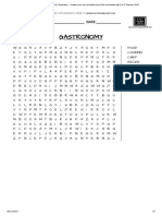 Gastronomy Wordsearch