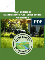 Plan de Riesgos Mantenimiento Full Verde Bonito