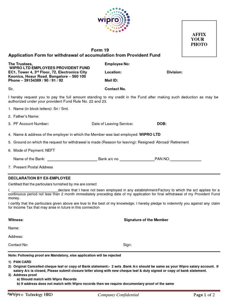 Form19 Application Pdf Payments
