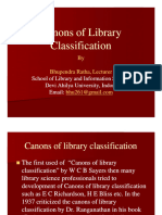 Canons of Library Classification