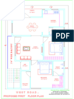 West Road - Proposed First Floor Plan: Utility Pooja 5'0"X5'3"