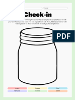 Green Black and White Simple Check-In Feelings Activity Worksheet