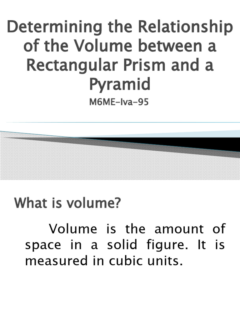Volume Relationships: Prism & Pyramid | PDF