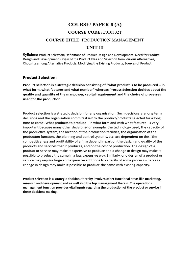 Unit 3 Notes (PM) by SS | PDF | Product (Business) | New Product ...