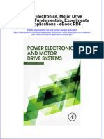 Full Download Book Power Electronics Motor Drive Systems Fundamentals Experiments and Applications PDF