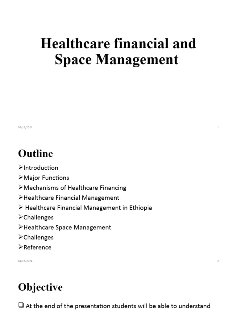 Healthcare Financing and Space Management | PDF | Health Care ...