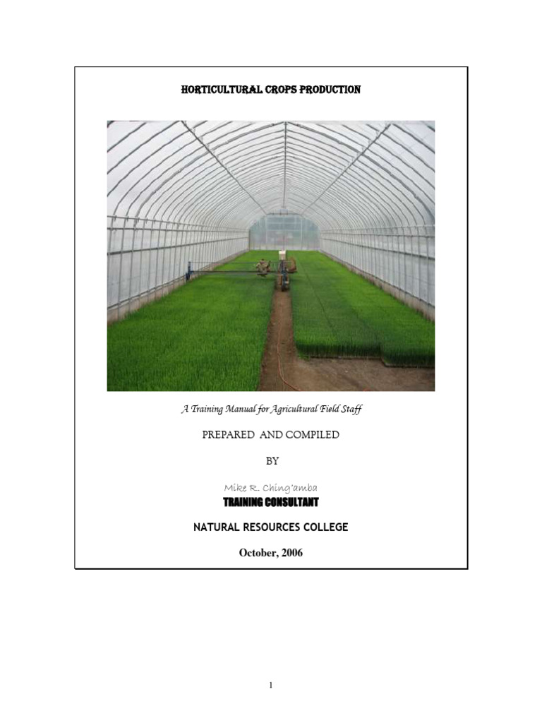 Horticultural Crop Production Guide | PDF | Vegetables | Tomato