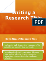 Writing A Research Title