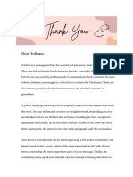 Thank You Letter Doc in Pink Black Playful Illustrative Style